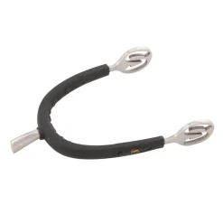 PARTRADE Metalab Prince of Wales Rubber-Covered Spurs - Large Cup- Spurs & Spur Straps|Spurs & Spur Straps