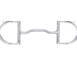 TOKLAT ORIGINALS Myler® Dee with Hooks Mullen Forward Tilt Ported Barrel MB 36- English Horse Bits