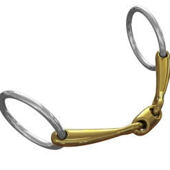 METLAR/NEUE SCHULE Neue Schule Pony Tranz Angled Lozenge Loose Ring Bit - 10 mm mouth; 45 mm rings- English Horse Bits