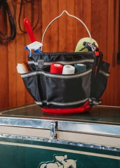 SAVI GLOBAL FASHION Noble Equestrian™ Barn Bucket Bag- Stable Hardware