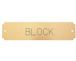 CRW Notched Brass Stall Plate - 1 or 2 lines- Stable & Stall Accessories|Nameplates