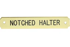 DOVER DROPSHIP Notched Corner Halter Nameplate - 1 or 2 lines- Nameplates