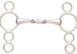 ERS Ovation® Elite Center Oval 3-Ring Elevator Bit- English Horse Bits