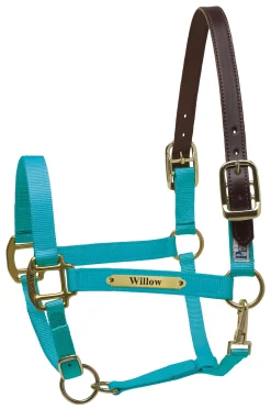PERRIS LEATHER Perri’s® Premium Nylon Safety Halter with Nameplate- Halters