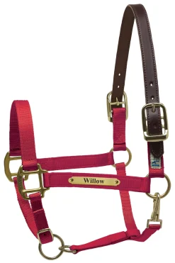 PERRIS LEATHER Perri’s® Premium Nylon Safety Halter with Nameplate- Halters