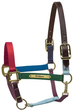 PERRIS LEATHER Perri’s® Premium Nylon Safety Halter with Nameplate- Halters