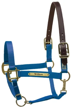 PERRIS LEATHER Perri’s® Premium Nylon Safety Halter with Nameplate- Halters