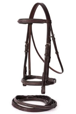 PERRIS LEATHER Perri’s® Professional Fancy-Stitched Leather Bridle- English Bridles
