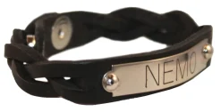 PERRIS LEATHER Perri’s® Braided Leather Nameplate Bracelet- Jewelry
