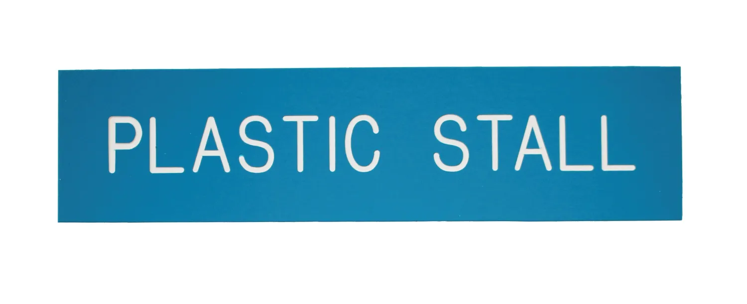 DOVER DROPSHIP Plastic Stall Plate - 1 or 2 lines- Stable & Stall Accessories|Nameplates