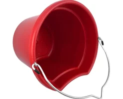 SHILOH STABLES TACK 8-Quart Flatback Bucket 8.5" Tall- Feed & Water Buckets