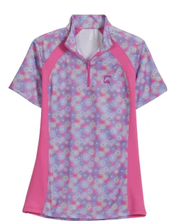 KIRSCH Riding Sport™ Ladies’ Airflow Quarter-Zip Print Short Sleeve Shirt- Short Sleeve Shirts