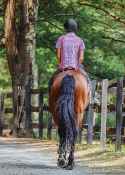 KIRSCH Riding Sport™ Ladies’ Airflow Quarter-Zip Print Short Sleeve Shirt- Short Sleeve Shirts