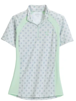 KIRSCH Riding Sport™ Ladies’ Airflow Quarter-Zip Print Short Sleeve Shirt- Short Sleeve Shirts
