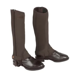 S.K. SHOES AND BOOTS Riding Sport™ Kids’ Synthetic Suede Half Chaps with Silicone Grip Patches-Kids Half Chaps|Kids' Half Chaps