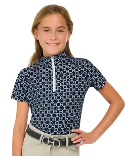 RJ CLASSICS R.J. Classics Girls’ Lucy Jr. Short Sleeve Training Shirt-Kids Kids' Casual Riding Clothes