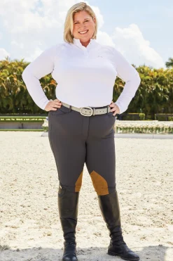 RJ CLASSICS R.J. Classics Gracie Plus-Size Knee-Patch Breech- Knee Patch Breeches