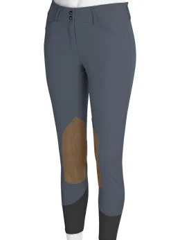 RJ CLASSICS R.J. Classics Ladies’ Anna Mid-Rise Front-Zip Knee-Patch Breech- Knee Patch Breeches