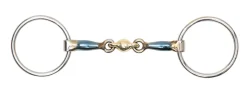 SHIRES EQUESTRIAN Shires Blue Alloy Loose Ring Bit with Lozenge- English Horse Bits