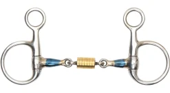 SHIRES EQUESTRIAN Shires Hanging Cheek Bit with Roller Link- English Horse Bits