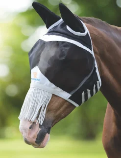 SHIRES EQUESTRIAN Shires Fine Mesh Fly Mask (Ears & Nose Fringe)- Fly Control|Fly Masks
