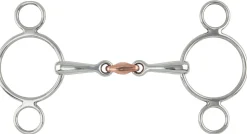 SHIRES EQUESTRIAN Shires Two-Ring Copper Lozenge Gag Bit- English Horse Bits