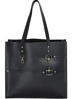 JPC EQUESTRIAN Snaffle Bit Leather Tote Bag- Bags & Totes