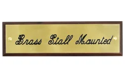 CRW Stall Plate Mounted on Walnut Plaque- Stable & Stall Accessories|Nameplates