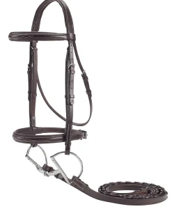 KINGS INTERNATIONAL Suffolk™ Fancy-Stitched Single Crown Bridle- English Bridles