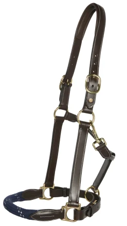 PUSHKAR INTL Suffolk™ Leather & Rope Halter with Lead- Halters