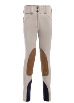 TAILORED SPORTSMAN THE ™ Girls' Techno Front-Zip Knee-Patch Breech-Kids Kids' Breeches & Jods