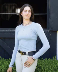 TKEQ THE SHOP TKEQ Ladies’ Kennedy Seamless Long Sleeve Top- Long Sleeve Tops