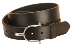 TORY LEATHER 1 1/2" Belt with Solid Brass Spur Buckle- Belts