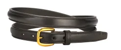 TORY LEATHER 3/4" Raised Belt with Brass Buckle & Nameplate Space- Belts