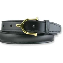 TORY LEATHER 1" Raised Belt with Brass Buckle- Belts