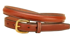 TORY LEATHER 3/4" Raised Leather Belt- Belts