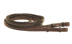 TORY LEATHER Company 58" x 60" Plaited Reins with Hook Stud Bit Ends- Reins
