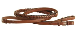 TORY LEATHER Company 5/8" x 60" Five-Plait Braided English Reins with Buckle Bit Ends- Reins