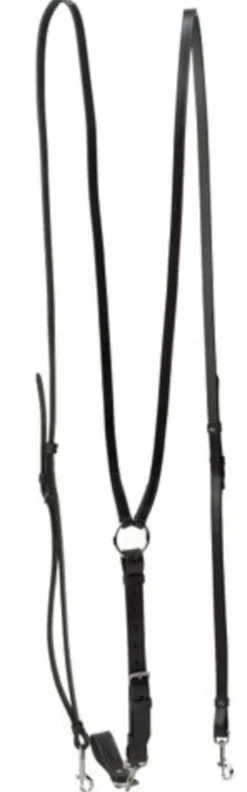 TORY LEATHER Company Deluxe Vienna Sliding Side Reins with Girth Loop- Lunging & Training Equipment