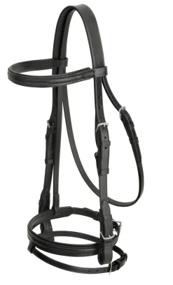 TORY LEATHER Company Deluxe Padded Dressage Bridle with Buckle Bit Ends- English Bridles