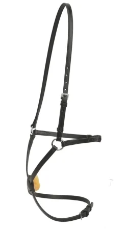 TORY LEATHER Company Figure-8 Noseband with Stainless Steel Rings- Bridle Parts & Accessories
