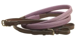 TORY LEATHER Company Rubber Grip Leather Reins with Buckle Ends- Reins
