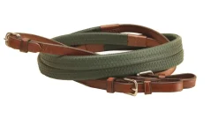 TORY LEATHER Company Rubber Grip Leather Reins with Buckle Ends- Reins