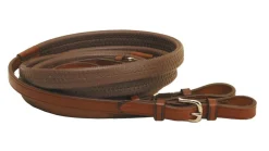 TORY LEATHER Company Rubber Grip Leather Reins with Buckle Ends- Reins