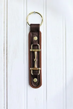 TORY LEATHER Snaffle Bit Padded Leather Key Chain-Kids Gifts|Home Décor