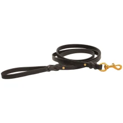 TORY LEATHER Split-Twist Creased Leather Dog Leash- Collars & Leashes