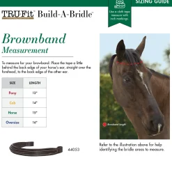 KINGS INTERNATIONAL TRU-Fit™ Build-A-Bridle™ Fancy-Stitched Browband- Bridle Parts & Accessories