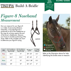 KINGS INTERNATIONAL TRU-Fit™ Build-A-Bridle™ Figure-8 Noseband- Bridle Parts & Accessories