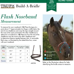 KINGS INTERNATIONAL TRU-Fit™ Build-A-Bridle™ Flash Noseband- Bridle Parts & Accessories