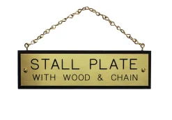 CRW Walnut Plaque with Brass Chain- Nameplates